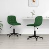 vidaXL Scaune de bucătărie pivotante, 2 buc., verde &icirc;nchis, catifea