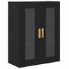 vidaXL Dulap de perete Stejar Negru 69,5 x 34 x 90 cm Lemn compozit