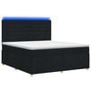 vidaXL Pat boxspring cu saltea Negru 180 x 200 cm Țesătură