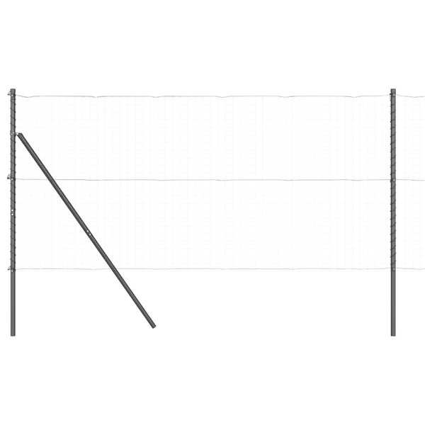 vidaXL St&acirc;lp de gard. 52 pcs Gri 3,2 x 3,2 x 170 cm