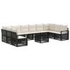 vidaXL Set de canapele pentru grădină 11 pcs Negru poliratan