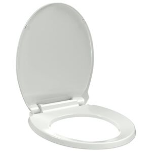 vidaXL Capac WC cu &icirc;nchidere silențioasă, alb, oval