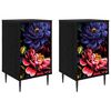 vidaXL Dulap de noapte KIEL 2 buc. Stejar Negru 36 x 33 x 61 cm