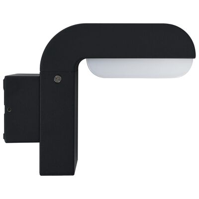 vidaXL Lampă de perete cu LED de exterior, negru, 9 W, oval