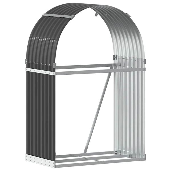 vidaXL Suport pentru lemne, antracit, 80x45x120 cm, oțel galvanizat