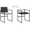 vidaXL Set mobilier de exterior cu perne, 11 piese, negru, poliratan