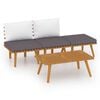 vidaXL Set mobilier de grădină cu perne, 4 piese, lemn masiv de acacia