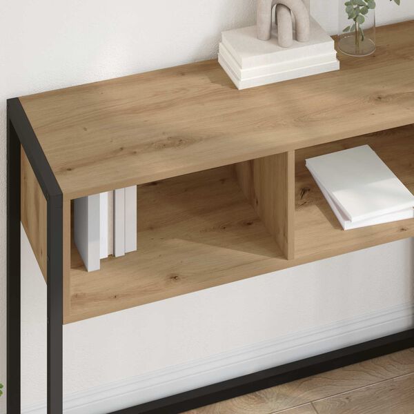 vidaXL Masă laterală Stejar artizanal 100 x 36 x 75 cm Lemn compozit