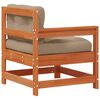 vidaXL Sofa de colț pentru grădină Lemn masiv de pin Maro Ceară