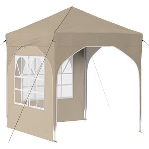 vidaXL Cort de Petrecere Pop-up 192 x 192 x 245 cm Crem