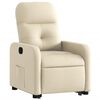 vidaXL Fotoliu rabatabil cu ridicare pe verticală, crem, textil