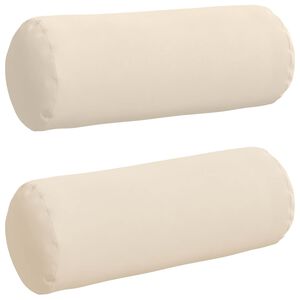 vidaXL Perne Bolster 2 pcs Bej &Oslash; 25 x 70 cm Țesătură din microfibră
