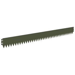 vidaXL Margine pentru gazon 10 pcs 103 x 10 cm Oțel Verde măsliniu