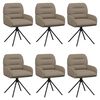 vidaXL Scaune de dining rotative 6 buc. Piele artificială Cappuccino
