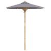 vidaXL Parasol de Grădină &Oslash; 180 x 230 cm Bambus Rotund Gri &icirc;nchis