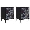 vidaXL Dulap de noapte DOKKUM 2 buc. Stejar Negru 36 x 33 x 51 cm