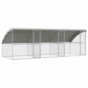 vidaXL Cușcă pentru pui 3 buc. Argintiu 600 x 200 x 200 cm
