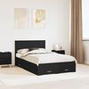 vidaXL Cadru de pat cu headboard Negru 120 x 200 cm Lemn compozit