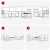 vidaXL Set de canapele de exterior cu pernă 7 pcs Natural și Antracit