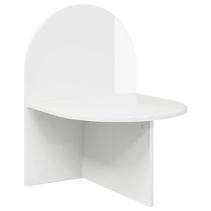 vidaXL Noptieră Alb foarte lucios 48 x 49 x 65 cm Lemn prelucrat