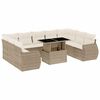vidaXL Set canapele de grădină cu perne, 10 piese, bej, poliratan