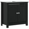 vidaXL Dulap chiuvetă de baie BERG, negru, 60x34x59 cm, lemn masiv pin