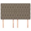 vidaXL Tăblie de pat gri taupe 160x7x118/128 cm, material textil