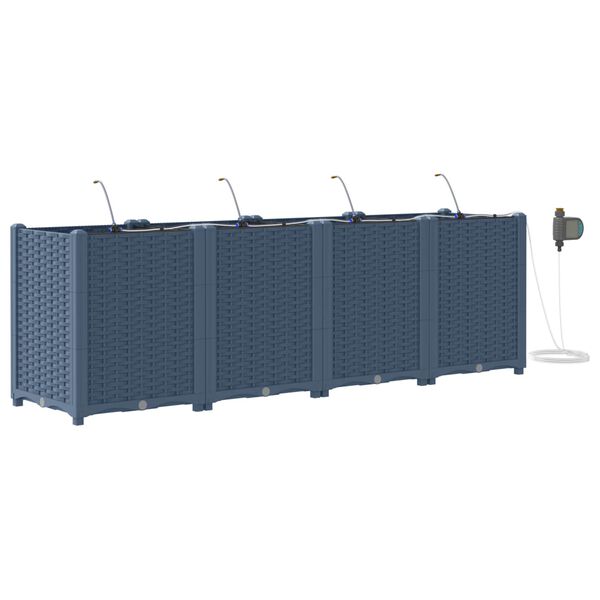 vidaXL Vază pentru Grădină 4 pcs Gri 160 x 40 x 52 cm Plastic