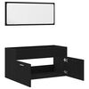 vidaXL Set de Mobilier pentru Baie cu sertar 2 pcs Stejar Negru