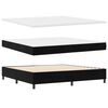 vidaXL Pat cu arcuri cu saltea cu headboard Negru 200 x 200 cm Catifea