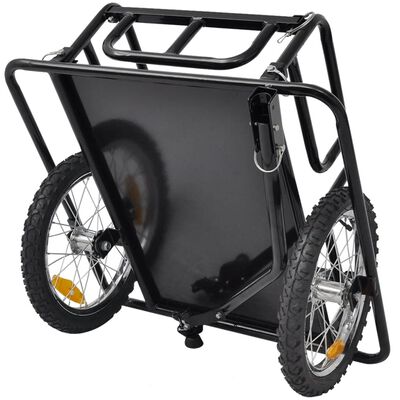 vidaXL Remorcă de marfă pentru bicicletă negru 50 kg