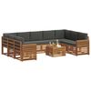 vidaXL Seturi de canapele cu pernă 10 pcs Natural și Antracit