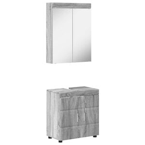vidaXL Set de mobilier pentru baie TULUM 2 buc. Gri Sonoma