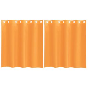 vidaXL Perdele Voile cu Oeli 2 buc Portocaliu 140x140 cm