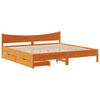 vidaXL Cadru pat cu sertare, maro ceruit, 180x200 cm, lemn masiv pin