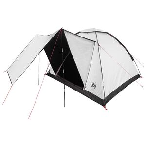 vidaXL Cort de Camping 4 persoană Alb Blackout Poliester și oțel
