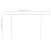 vidaXL Copertină retractabilă manual, cu st&acirc;lpi, crem, 4x3 m
