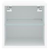 vidaXL Comode TV de perete cu lumini LED, alb, 30x28,5x30 cm