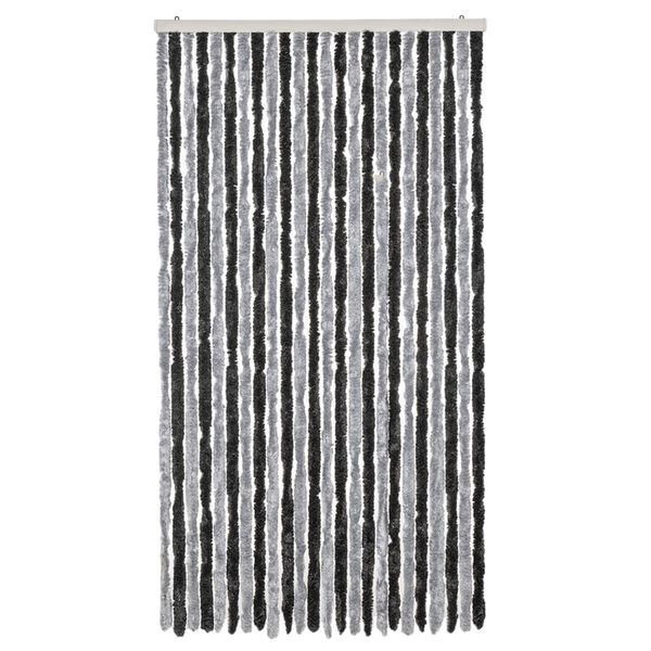 vidaXL Perdea pentru insecte, gri și negru, 100x230 cm, chenille