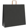 vidaXL Pungi de h&acirc;rtie 250 buc cu m&acirc;nere negre 54x15x49 cm
