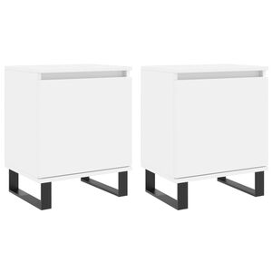 vidaXL Noptiere, 2 buc, alb, 40x30x50 cm, lemn compozit