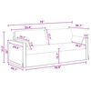 vidaXL Set de canapea 2 pcs Gri &icirc;nchis 198 x 78 x 80 cm țesătură