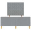 vidaXL Cadru de pat cu headboard Gri deschis 120 x 200 cm țesătură