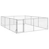 vidaXL Cușcă pentru c&acirc;ini de exterior cu ușă 3x4x1 m, oțel galvanizat