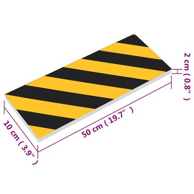vidaXL Protecții de perete 6 buc. galben și negru 50x10x2 cm spumă EVA