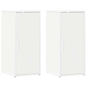vidaXL Pantofare, 2 buc., alb, 32x35x70 cm, PAL