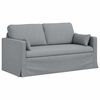 vidaXL Canapea 2 pcs Gri deschis 158 x 78 x 80 cm țesătură