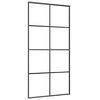 vidaXL Ușă glisantă, negru, 102,5x205 cm, aluminiu și sticlă ESG