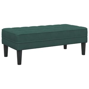 vidaXL bancă cu pernă Verde &icirc;nchis 113 x 57 x 39 cm Catifea