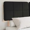 vidaXL Cadru de pat cu tăblie tapițată cu headboard Negru 140 x 200 cm
